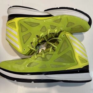 Adidas Kids Neon Green High-Top Sneakers